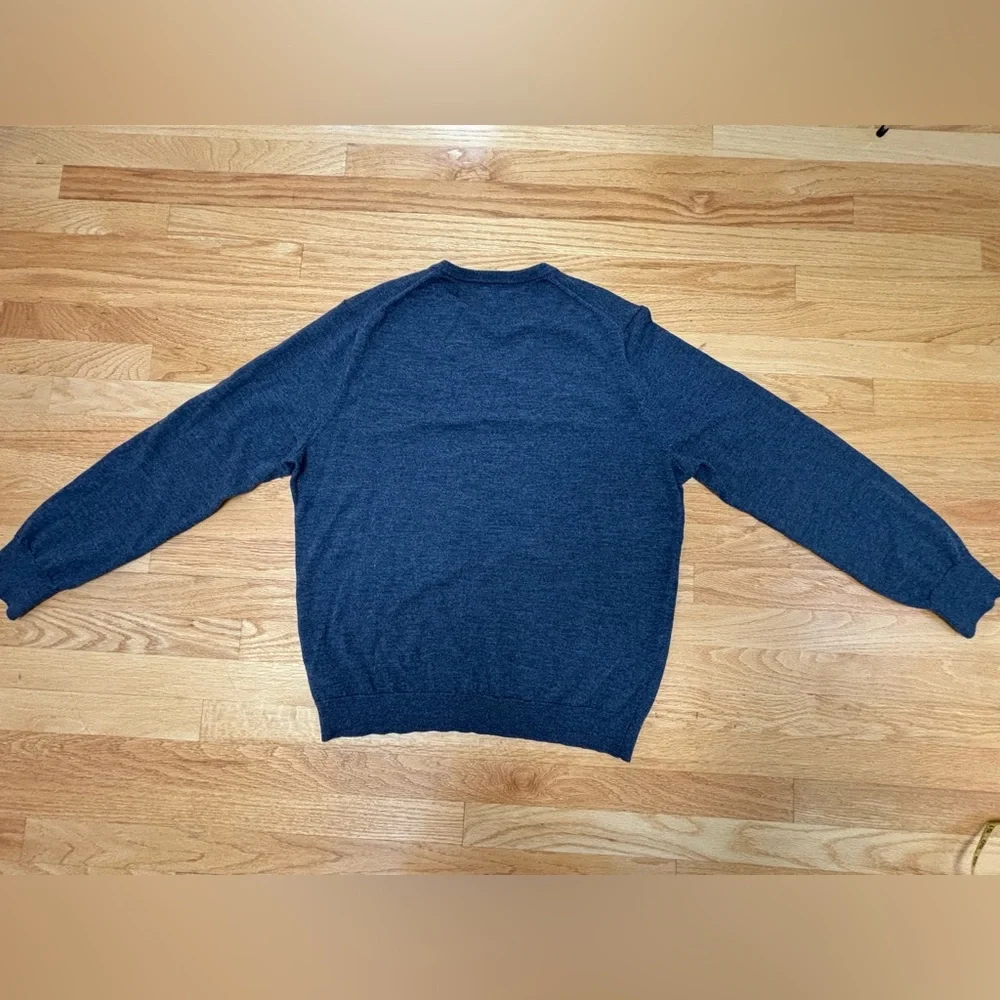 J. Crew Charcoal V-Neck Sweater Size XL Preppy Collegiate